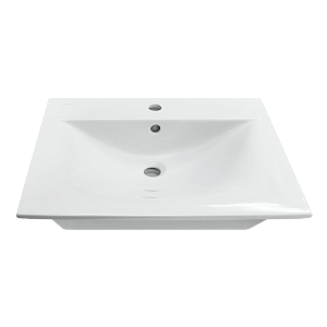 Раковина накладная, Breeze 50, белая, без кроншт, Sanita Luxe, WB.FN/Breeze/50-C/WH