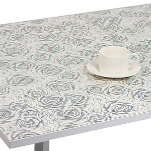 Силиконовое покрытие Dekorelle 021-S, 0.6x20 м, серебро/прозрачный фон