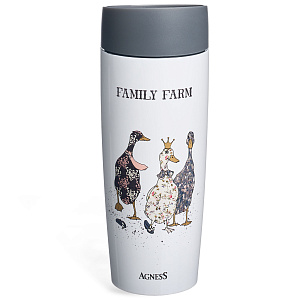 ТЕРМОКРУЖКА AGNESS, FAMILY FARM, 360МЛ