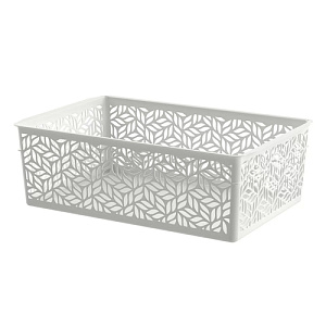 Корзинка универсальная 4.3 л Homver Linden 221313321/03,  290х190х95 мм, светло-серая