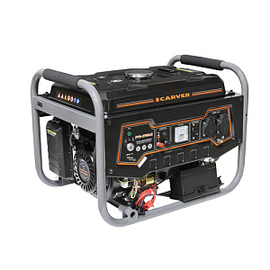 Генератор бензиновый CARVER PPG- 3900АE, LT-170F, 2,9/3, 2 кВт, 220В, бак 15л