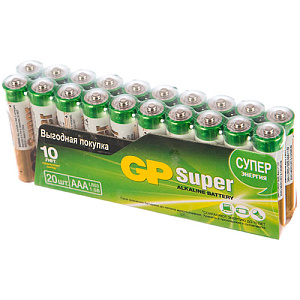 Батарейка LR03 GP Super BL-20, 20/320