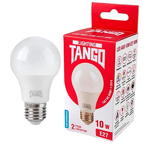 Лампочка светодиодная E27 10Вт 6500К TANGO LED A60, 10/100