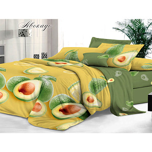 Комплект постельного белья Sateen De Luxe, Евро, авокадо