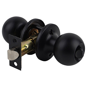 Ручка защелка дверная фиксатор WC GROX ЗШ-TR-02 BL, черный 1/30