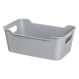 Корзинка универсальная 4.1 л Homver Mango223300335/03, 290х180х105 мм, серая