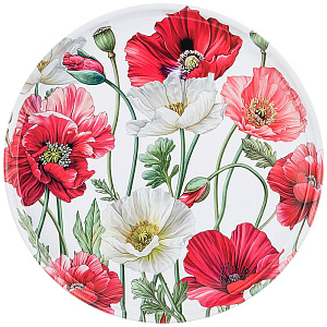ПОДНОС СЕРВИРОВОЧНЫЙ AGNESS, МАКИ, 33*2, 1 СМ