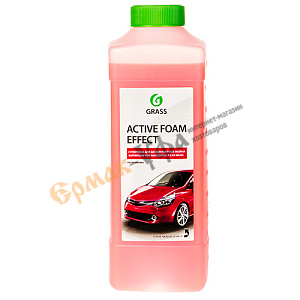 Автошампунь ГраСС для бесконтактной мойки, расход на машину 40-80г, 1л Active Foam Effect Хлопья, 1/12