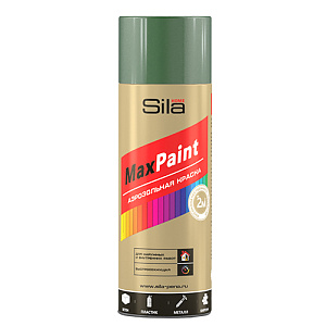 Эмаль аэрозольная зеленый мох RAL6005 520мл Sila Home Max Paint, 1/12
