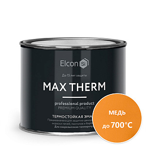 Эмаль термостойкая +700C Elcon медь 0,4кг, 1/24