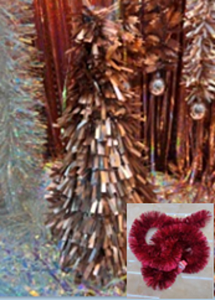 Елка декоративная TINSEL "Волшебные переливы" 50 см, Красный