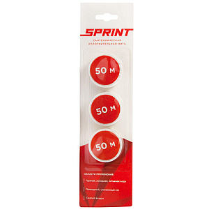 Нить сантехн. 50м*3 Sprint набор катушек, блистер, 2/15