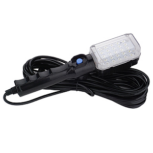 Лампа переносная 5м, светодиодная 24LED, с выключателем, сечение провода 2х0,5, Е27, 220В, 1/60