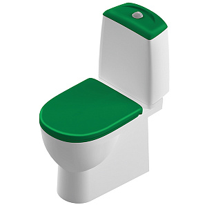 Унитаз-компакт, Best Comfort Green,  а/вспл, гор, ниж, 2кн.Oliveira, лайм дюро м/лифт, clip up, S Luxe