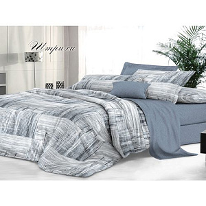 Комплект постельного белья "Sateen De Luxe", Семейный, штрихи