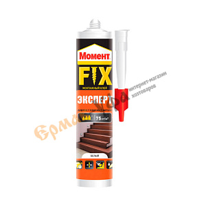 Клей жидкие гвозди монтажный белый 380г Момент Монтаж FIX ЭКСПЕРТ, 1/12