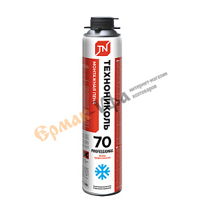 Пена монтажная профессиональная 885г ТЕХНОНИКОЛЬ PROFESSIONAL 70 Зимняя от -18 до +35, 12/12