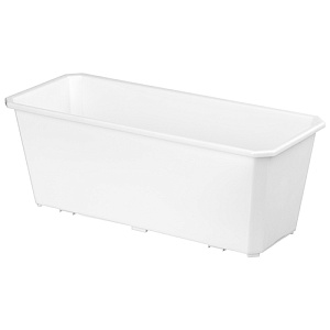 Ящик балконный Homver Basil 221600629/01, белый, 40 см