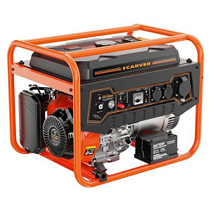 Генератор CARVER PPG- 6500R бензиновый (LT-188F, 5,0/5,5кВт,220В, ATS-порт)