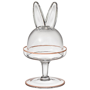 БЛЮДО НА НОЖКЕ С КРЫШКОЙ, RABBIT FAMILY, 12*12*23, 5 СМ