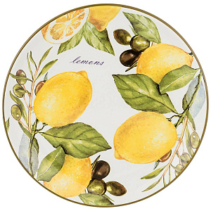 ТАРЕЛКА ЗАКУСОЧНАЯ AGNESS, ЛЕМОН ТРИ, 21*3 СМ, КОР=24ШТ.