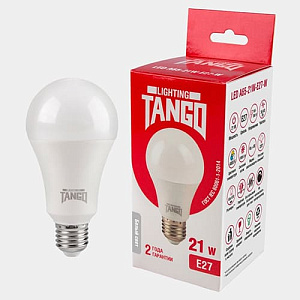 Лампочка светодиодная E27 21Вт 4000К TANGO LED A65, 10/100