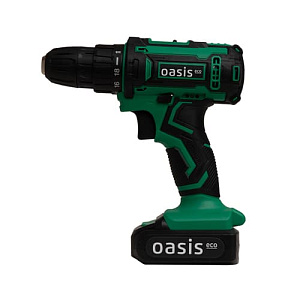Дрель-шуруповерт аккумулятор 14V OASIS ASB-14S Eco, щеточный, безударн. , Li-ion, акк. 2, быстрозажим, 1/10
