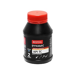 Масло минеральное 0,1л REZOIL DINAMIC, для 2-х тактных двигателей API TС. 0,1л, 6/24