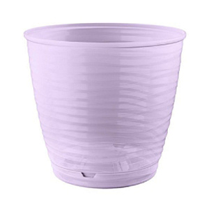 Горшок для орхидей 1.5 л Homver Saffron 223605041/01, 146 мм, с поддоном, сиреневый транспарент