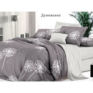Комплект постельного белья Sateen De Luxe Семейный, наволочки 2 шт 50х70 см, дуновение