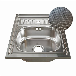 Мойка 50х60, 0, 6 вып 3 1/2 MIXLINE 16см с сифоном ДЕКОР