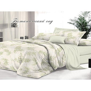 Комплект постельного белья Sateen De Luxe, 1,5-спальный, ботанический сад