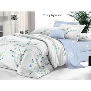 Комплект постельного белья Sateen De Luxe, 1,5 спальный, голубушка