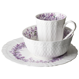 НАБОР ПОСУДЫ ОБЕДЕННЫЙ LEFARD, LILAC, 3 ПР., КОР=8НАБ.