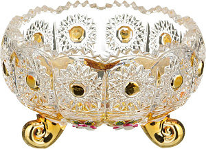 КОНФЕТНИЦА, LEFARD GOLD GLASS, ДИАМЕТР=11 СМ. ВЫСОТА=7 СМ., КОР=36ШТ.