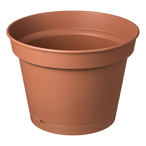 Горшок для цветов 10.7 л Homver Mint 221612232/01, 310 мм, с поддоном, терракотовый