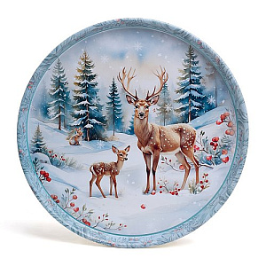 ПОДНОС СЕРВИРОВОЧНЫЙ AGNESS, ЗИМНЯЯ СКАЗКА, 33*2, 1 СМ