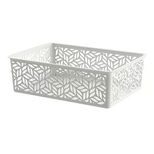Корзинка универсальная 2 л Homver Linden 221313121/03, 230х160х70 мм, светло-серая