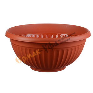Кашпо миска ЛИВИЯ d-300мм, терракотовый, 1/12