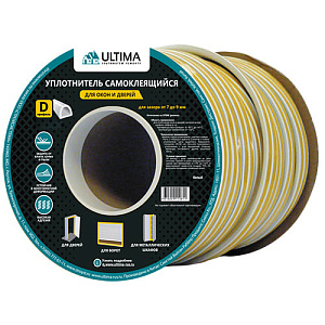 Уплотнитель D 40 14x12мм Ultima самоклеющийся, белый, , 1/6