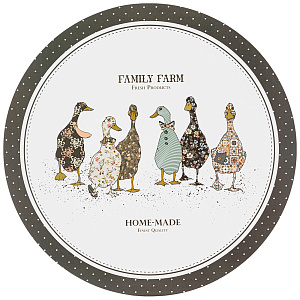 НАБОР ПОДСТАНОВОЧНЫХ САЛФЕТОК, FAMILY FARM, ИЗ 4 ШТ., ДИАМЕТР=38 СМ