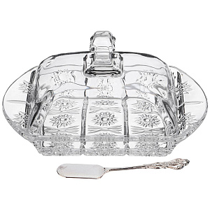 МАСЛЕНКА, MUZA CRYSTAL, 17, 5*10, 5 СМ. ВЫСОТА=9 СМ. + НОЖ, КОР=24ШТ.