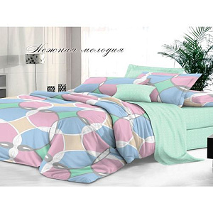 Комплект постельного белья Sateen De Luxe, 2-спальный макси, нежная мелодия