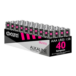 Батарейка LR3 в коробке Фаzа 40шт, 40/480