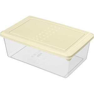 Контейнер для продуктов 1.05 л Homver Asti 221100225/01, прямоугольный, светло-бежевый