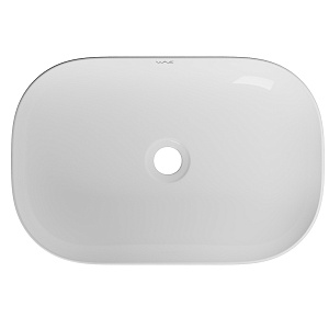 Раковина накладная на столешницу WAVE Slim 610*400*145 ш*г*в без перелива,белый,прямоуг