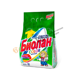Порошок стиральный Биолан АВТОМАТ 4 кг Колор, 1/3