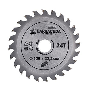 Диск пильный по дереву 125*22. 2*24T Барракуда, 1/100/200
