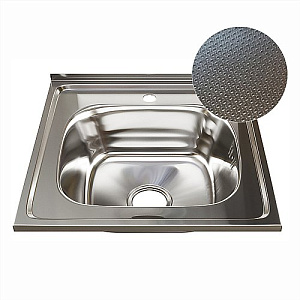 Мойка 50х50, 0, 6 вып 3 1/2 MIXLINE 16см с сифоном ДЕКОР