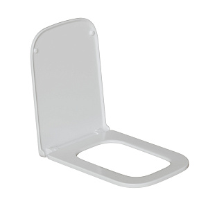 Сиденье для унитаза  WAVE SQUARE дюропласт, микролифт БЕЛЫЙ глянец